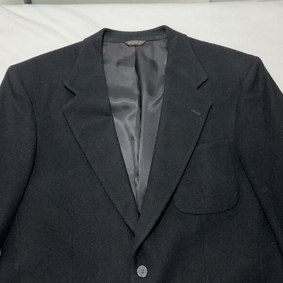 Jacobson's Men's 42 Regular 100% Pure Camelhair Suit Jacket Black Sport Coat USA - Picture 2 of 16